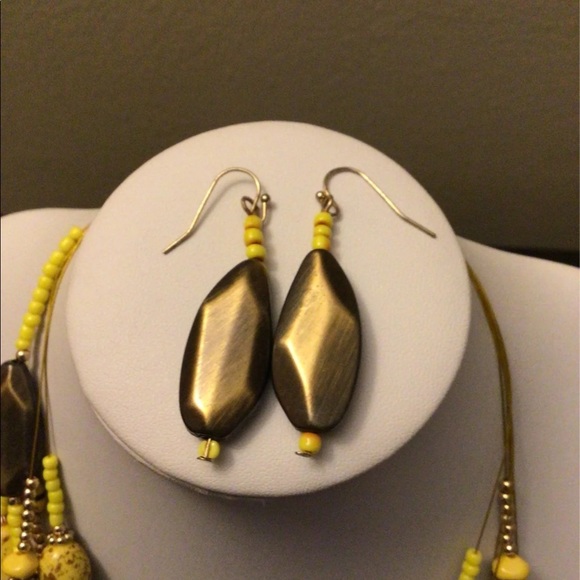 Firstmeet. Yellow Multi Strands Beads Necklace - Picture 6 of 8